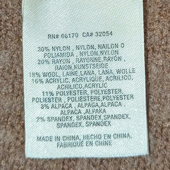 Anthropologie Akemi+Kin Aruna Fringe Cowl Neck Tan Sweater Size XS - Picture 8 of 9